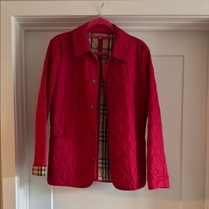 Burberry Pink Quilted Utility Jacket